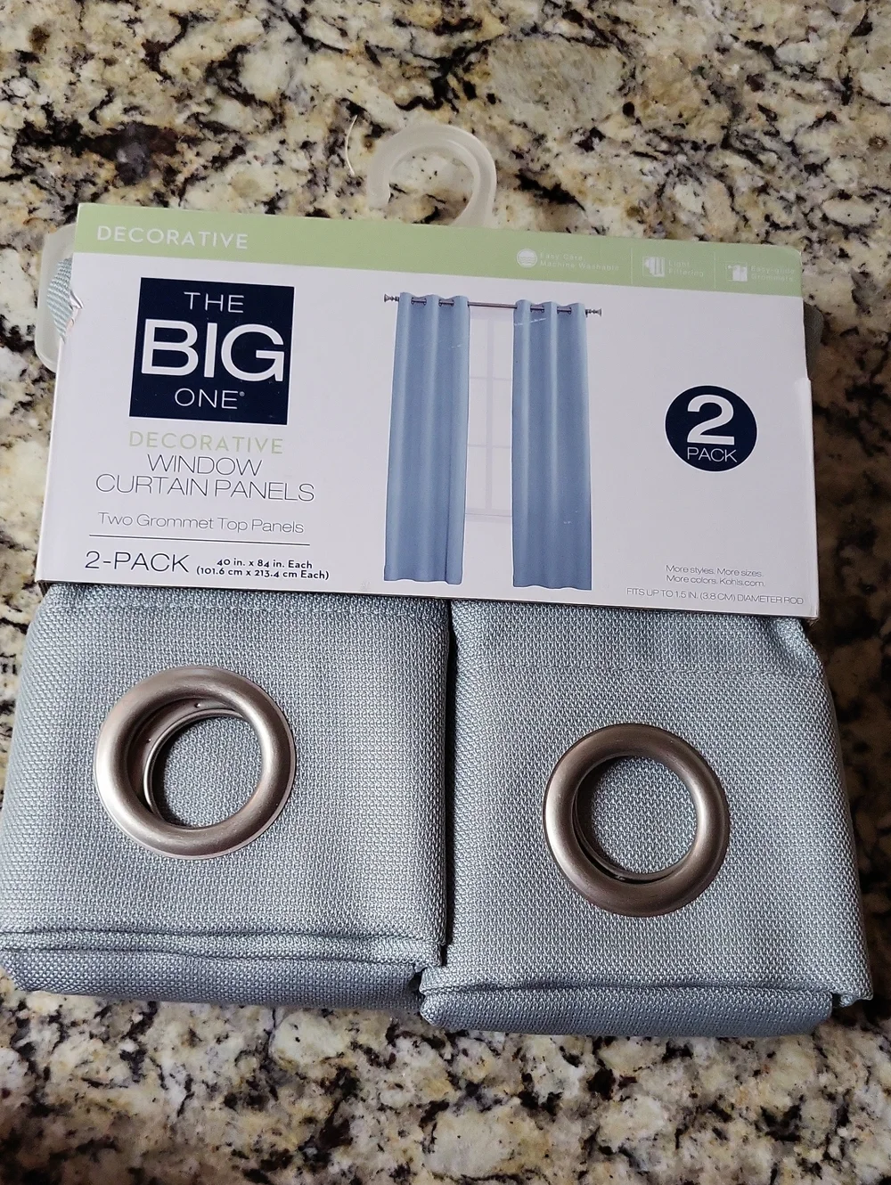 Window Curtain Panels Aqua Grommet Top Panels 2 Pack